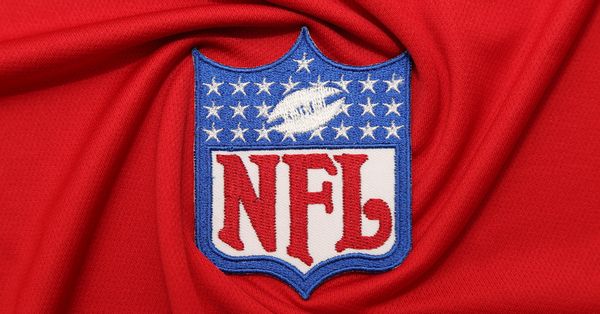 NFL logo on a red background