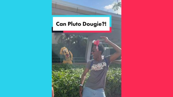Pluto was asked at Walt Disney World Resort to do the Dougie dance and responded in a unique way.
