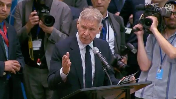 A TikTok video led people to believe Harrison Ford gave a pro-Palestinian speech in favor of protesters who support what they call a free Palestine.